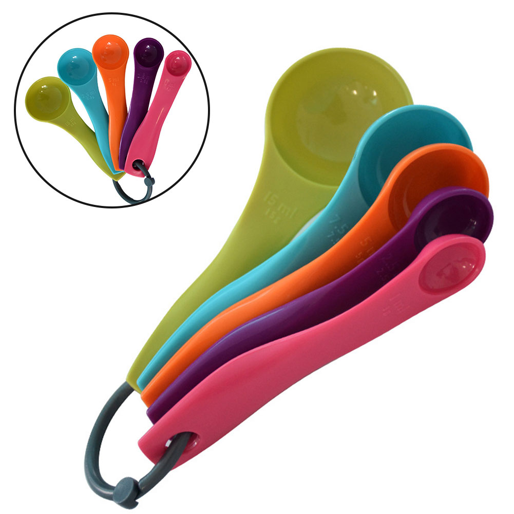 Kitchen Baking Utensils - 5-częściowa kolorowa łyżka do soli i