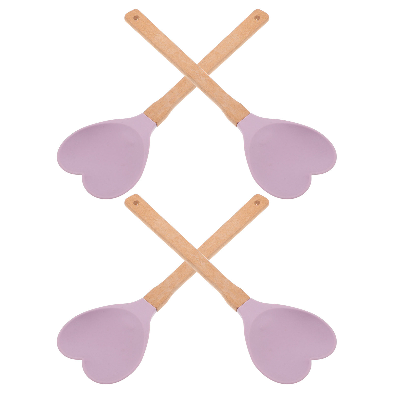 Kitchen Baking Utensils - Silikonowa szpatułka w kształcie serca z