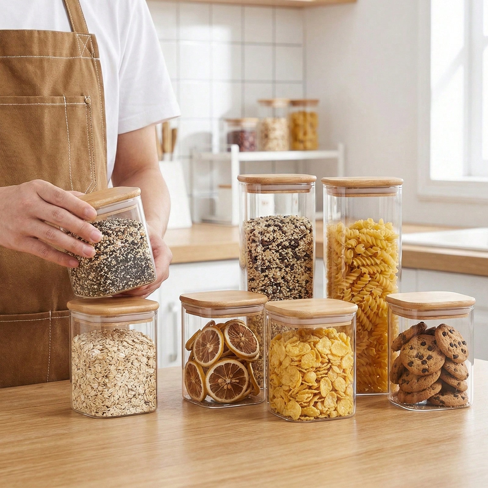 6/12 sztuk szklanych pojemnikó – Kitchen Baking Storage Containers recenzja i cena
