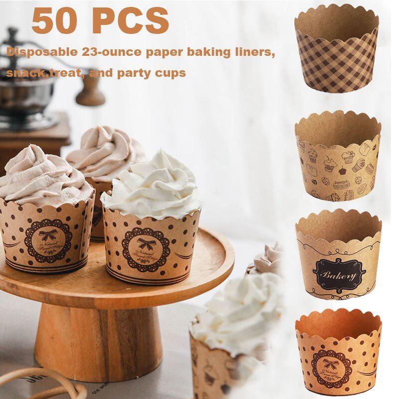 50Pcs/Pack Cupcake Paper Cups  – Kitchen Paper For Baking recenzja i cena