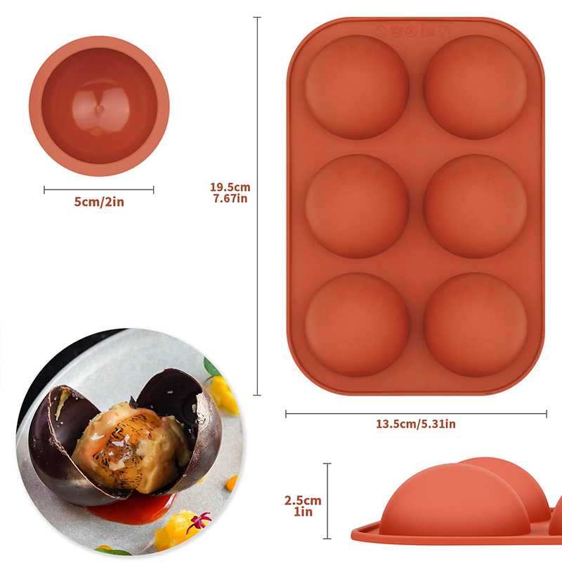 6 wgłębień Półokrągłe formy si – Kitchen Baking Utensils recenzja i cena