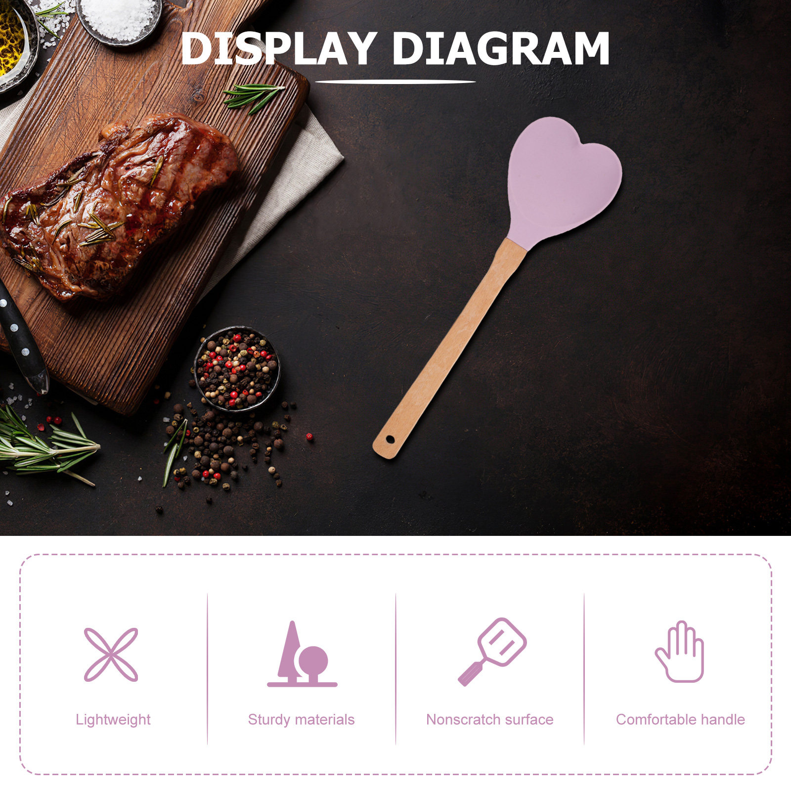 Silikonowa szpatułka w kształc – Kitchen Baking Utensils recenzja i cena